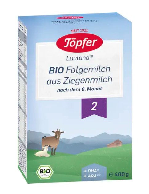 Töpfer Bio Folgemilch aus Ziegenmilch 2 400g