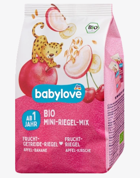 【dm】Fruchtriegel Mini-Riegel-Mix (8 x 12,5 g) ab 1 Jahr, 100 g