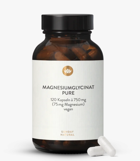 Pure Magnesium Glycinate 75mg 120stk