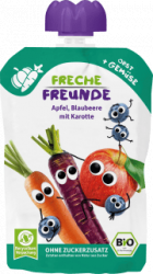 【dm】Quetschie Apfel, Blaubeere mit Karotte ab 6 Monaten, 100 g