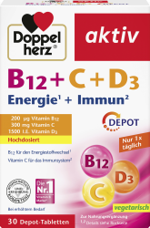 aktiv B12 + C + D3 Energie + Immun Depot