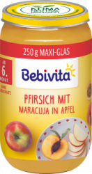 【dm】Früchte Pfirsich mit Maracuja in Apfel, ab dem 6.Monat, 250 g