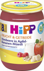 Bio Frucht & Getreide Himbeere in Apfel-Bananen-Müesli