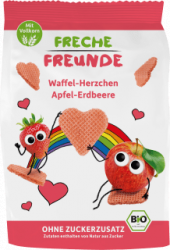 【dm】Kindersnack Waffel-Herzchen Apfel-Erdbeere, ab 1 Jahr, 25 g