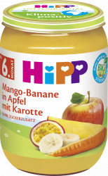 BIO Fruchtpüree Mango-Banane in Apfel mit Karotte