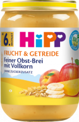 【dm】Frucht & Getreide Feiner Obst-Brei mit Vollkorn, ab dem 6.Monat, 190 g