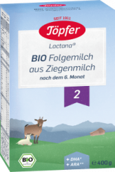 【dm】Folgemilch 2 Lactana aus Ziegenmilch nach dem 6. Monat, 400 g