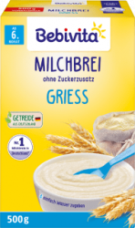 【dm】Milchbrei Grieß ab dem 6. Monat, 500 g