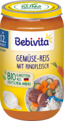 【dm】Menü Gemüse-Reis mit Rindfleisch, ab dem 12. Monat, 250 g