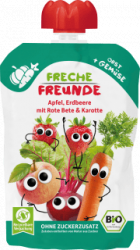 【dm】Quetschie Apfel, Erdbeere mit Rote Bete & Karotte ab 6 Monaten, 100 g