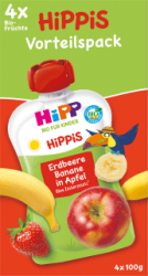 【dm】Quetschie Hippis Erdbeere-Banane in Apfel ab 1 Jahr (4x100 g), 400 g