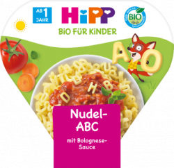 【dm】Kinderteller Fliegendes Nudel-ABC mit Bolognese-Sauce ab 1 Jahr, 250 g