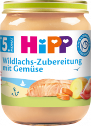 【dm】Menü Wildlachs-Zubereitung mit Gemüse ab dem 5.Monat, 125 g