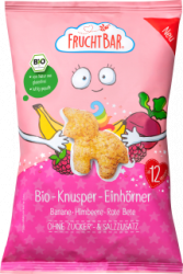 【dm】Kindersnack Knusper-Einhörner, Mais, Himbeere, Banane, Rote Bete, ab 12 Monaten, 30 g