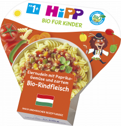 【rossmann】Bio Eiernudeln mit Paprika-Gemüse & zartem Bio-Rindfleisch ab 1 Jahr