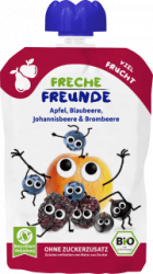 【dm】Quetschie 100% Apfel, Blaubeere, Johannisbeere & Brombeere ab 6 Monaten, 100 g