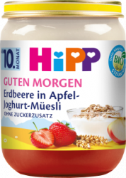 【dm】Frucht & Joghurt Guten Morgen Erdbeere in Apfel Müsli ab dem 10. Monat, 160 g