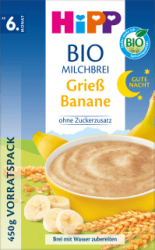 【dm】Abendbrei Milch Grieß Banane nach dem 6.Monat, 450 g