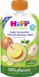 Bio Hafer Smoothie Pfirsich Banane Apfel