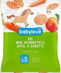 【dm】Babysnack Reiswaffeln Apfel & Karotte, ab dem 8. Monat, 35 g