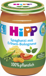 【rossmann】Bio Spaghetti mit Erbsen-Bolognese ab 6. Monat