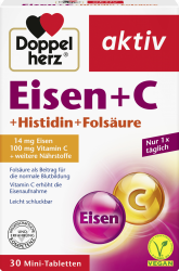 【rossmann】aktiv Eisen + C + Histidin + Folsäure Mini-Tabletten