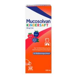 【apotheke】MUCOSOLVAN Kindersaft, Schleimlöser bei Husten, Hustenlöser 沐舒坦 100ml