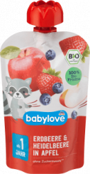 【dm】Quetschie Erdbeere & Heidelbeere in Apfel ab 1 Jahr, 100 g