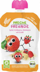 【dm】Quetschie Apfel, Erdbeere, Himbeere mit Grieß, 100 g