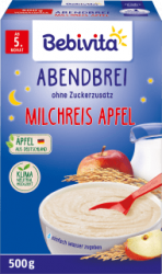 【dm】Abendbrei Milch Milchreis mit Apfel ab dem 5. Monat, 500 g