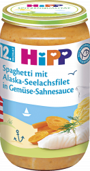 【rossmann】Spaghetti mit Alaska-Seelachsfilet in Gemüse-Sahnesauce