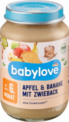 【dm】Frucht & Getreide Apfel & Banane mit Zwieback ab dem 6.Monat, 190 g