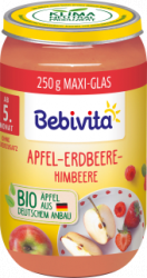 【dm】Früchte Apfel-Erdbeere-Himbeere, ab dem 5. Monat, 250 g